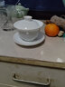唯古 甜白釉盖碗茶杯茶具茶碗功夫三才碗简约现代纯色白瓷敬茶泡茶器喝茶 大号（满杯200ml） 实拍图