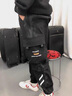 歌朴伟工装裤子男春秋冬夏季宽松潮流运动百搭青少年束脚九分休闲长裤子 7055黑色加绒款 XL（建议115-140斤） 实拍图