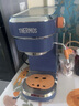 THERMOS（膳魔师） 意式半自动咖啡机 小型家用 咖啡馆级浓缩萃取 复古便携咖啡机 蒸汽奶泡花样咖啡 EHA-3211A-CP玛瑙蓝 实拍图