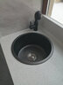 好彩淘（HAOCAITAO）圆形水槽单槽小尺寸洗菜盆纳米厨房304不锈钢阳台吧台台下盆Y8 D套餐（配烟斗抽拉龙头） 圆槽直径φ410【超厚内胆1.2mm】 实拍图