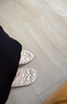 开妮特（Kenniter）拖鞋女夏季家居圆头亚麻防滑透气居家室内外平底无后跟懒人一脚蹬镂空棉麻布凉拖 米白色 38 实拍图
