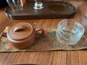 EILONG 宜龙茶道加厚耐热玻璃锤目纹双层玻璃杯功夫茶具茶杯水杯品茗杯 2入彩盒装 实拍图