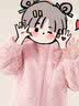 Hello Kitty女童外套秋冬儿童连帽羊羔绒加绒厚中大童保暖毛毛衣T068紫色160 实拍图