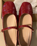 大东玛丽珍鞋女鞋2025秋季新款时尚优雅方跟低跟套脚方头Q0102/Q0103 红色 38 实拍图
