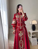 枝己丝绒秀禾服新娘婚纱2025新款结婚礼服中式嫁衣古装敬酒服婚服 丝绒1111 XL 实拍图