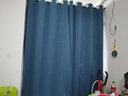 赫伊莎窗帘免打孔安装套装遮光免安装卧室飘窗简易小窗户房间保暖短帘 北欧双面遮光-藏青色(深蓝) 帘2.8*2.5米高双开(杆1.6-2.1米) 件 实拍图