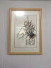 汉傲 名家手绘国画水墨兰花玄关装饰画餐厅挂画走廊过道墙画壁画竖版 蝶恋花e款 装裱含实木框 70*50cm 实拍图