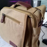 新潮代单肩包男帆布大容量斜挎包男士多功能邮差包运动潮流学生书包 咖啡色小号【可放10寸平板】 实拍图