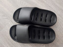 麦乐朵浴室拖鞋女夏天家居家用室内卫生间洗澡漏水镂空速干防滑凉拖鞋男 黑色【漏水加厚底】 41-42码 实拍图
