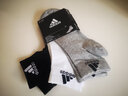 阿迪达斯（adidas）袜子男袜女袜 2024新款棉袜吸汗透气防臭运动袜休闲袜足球袜 IC1283黑白灰各一双 M 3942（推荐鞋码39-43码） 实拍图
