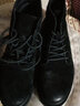 跨足行马丁靴男中帮英伦风工装靴子男士高帮沙漠短靴秋冬季透气增高皮鞋 黑色-四季款 41 皮鞋码 实拍图