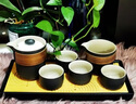 南山先生  枯山水茶具套装家用客厅功夫茶具陶瓷防烫便携旅行茶具创意日式整套茶具轻奢送礼礼盒装 六件套装+长方茶盘 实拍图