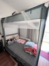 美朵嘉防摔蚊帐家用男女大床加固加厚蚊帐罩三开门防蚊罩婴儿防蚊帐架 香草绿U型门【单独蚊帐】 适用1.35m床 实拍图