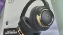 铁三角【日本直邮】ATH-WS660BT重低音无线蓝牙耳机头戴式耳麦长续航轻便贴耳佩戴舒适头戴式蓝牙耳机 ATH-WS660BT 黑金 实拍图