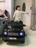贝瑞佳奔驰儿童电动车四轮四驱玩具可坐人宝宝小孩摇摆遥控越野充电童车 烤漆黑+软轮+四驱皮座+摇摆+蓝牙音乐+全配置 实拍图