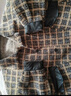 穆夏百合毛呢大衣女2025秋冬季新款装短款加厚呢子大衣羊羔毛格子毛绒外套 咖格 L (150斤-170斤) 实拍图