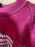 恒源祥100%羊毛衫男童高领毛衣中大童装加厚儿童针织打底衫 紫红 130 实拍图