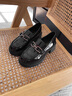 CAMILA KSENIA小皮鞋女士2025新款秋季厚底单鞋子时尚品牌鞋子漆皮乐福鞋一脚蹬 黑色 37 实拍图