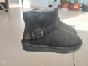 森馬（senma）时尚休闲搭扣棉鞋套脚加绒保暖雪地靴女727420813 黑色 35码 实拍图