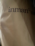 茵曼（INMAN）春秋女装新款经典翻驳领设计宽松休闲纯色微落肩毛呢外套 米杏色 M 实拍图