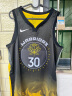NBA 库里CESW男子球衣NBA DO9593金色莲花篮球服运动背心 DO9593-012 M 实拍图