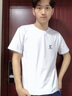 宾色短袖t恤男夏季莫代尔打底衫弹力T恤冰丝半袖上衣服印花潮流短袖男 白色 M 实拍图