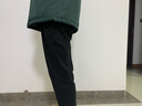 舍纯秋冬季灰色裤子男韩版潮流宽松百搭休闲长裤港风运动加绒加厚束脚裤 黑色 M 实拍图