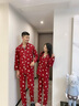 歌佰芬本命年情侣睡衣纯棉春秋冬季新婚休闲家居服结婚可外穿大红色睡衣 AA7742莱卡棉拉架 2XL 女+男XL 实拍图