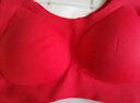 红豆（Hodo）女士红色文胸本命年马年无痕带胸垫内衣结婚鸿运新婚礼物礼盒装 吊带款文胸套装礼盒装 M (160) 实拍图