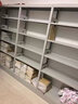 锦智缘钢制书架学校书店图书馆阅览室铁艺书架落地资料架办公室置物架 亚光灰书架 单面6层付架2000高*900宽*300深 实拍图