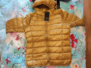 雅鹿轻薄羽绒服女短款连帽秋冬新款90绒轻便外套ap 姜黄色 165/L 实拍图