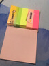 得力（deli） 【多种规格】记事贴便利贴标签纸便签纸强黏性可反复粘撕 7154(50*15mm五格) 两包装 实拍图