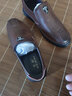 【真牛皮+上线】戈耐休闲皮鞋男士乐福鞋一脚蹬懒人鞋低帮平底鞋防滑春夏透气中年老年人爸爸鞋百搭潮流男鞋 茶色【真皮+手工上线】软底软面 四季款 40码(250MM) 实拍图