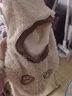 卡度熊（KADUXIONG） 婴儿帽子冬款防护面罩儿童防护帽男女童透气宝宝挡风一体套头帽 耳朵-米色 18个月-7岁（头围47-57cm) 实拍图