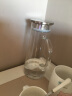 佳佰 冷水壶 大容量耐热玻璃杯  花茶果汁杯热饮家用玻璃凉水壶 1200ml 实拍图