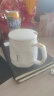 几物森林 陶瓷马克杯带盖大容量咖啡杯情侣杯牛奶杯早餐水杯男女茶杯白色 实拍图