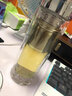 塔驰密司（touchmiss）加厚双层玻璃杯男茶水分离水杯带滤网杯套防摔泡茶杯情人节礼物 透明300ml 实拍图