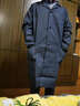 FGHGF带帽蓝大褂工作服男女牛仔大褂劳保服仓库服工装加厚连帽大褂牛仔 牛仔西装领纽扣大褂 大号 实拍图