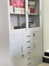 旭盟文件柜资料柜铁皮柜办公档案柜财务凭证柜钢制书柜员工储物柜带锁 加宽六斗推拉玻璃移门文件柜 0.6mm 实拍图