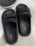 海澜之家（HLA）男鞋时尚透气户外休闲凉拖鞋舒适增高HAALXM2ACp0037 黑色40 实拍图