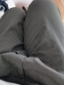 泽荃（zequan）春秋薄款纯棉直筒男士松紧腰大码宽松工装裤户外休闲裤多口袋长裤 K226浅灰色 L【适合体重120-145斤】 实拍图