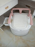 宝贝时代移动马桶老人孕妇坐便器马桶便携式马桶老年人可移动病人便盆简易坐便器成人 粉红色--卧室专用【增强防滑条】 实拍图