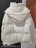 三彩【宋轶同款】冬款短款羽绒服立领白鸭绒面包服保暖外套女 云朵白 S 实拍图