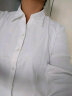 佐马仕长袖衬衫女新款女士职业装商务正装纯色修身工装白衬衣酒店工作服 纯白色（V） 38/XL 实拍图