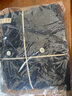 无印良品 MUJI 女式无侧缝双层纱织睡衣纯棉全棉 FDA20C1A 女士家居服套装 藏青色X图案 L-XL 实拍图
