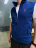 U.S. POLO ASSN.马甲男抓绒摇粒绒春秋立领无袖背心男装外套蓝色L 实拍图