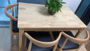 锦巢 餐桌实木餐桌椅组合北欧日式小户型饭桌现代简约长方形餐桌子橡胶木餐厅家具SCMY-2310 原木色（牛角椅） 一桌4椅(1.2米) 实拍图