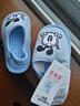 巴布豆儿童棉拖鞋秋冬男女宝宝拖鞋软底防滑1-3岁宝宝居家室内地板鞋 70003淡兰 内长14cm 170码适合脚长13-13.5cm 实拍图