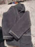 南极人睡衣男士秋冬季珊瑚绒加厚加绒三层夹棉中老年睡衣女士家居服套装 灰色(男款冬天保暖套装) 4XL（推荐180-200斤） 实拍图