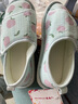 咕羊羊月子鞋秋冬季软底孕妇棉拖鞋包跟厚底春产妇拖鞋子产后防滑棉拖 【纯棉纱布】紫色奶牛 L(适合37码~38码) 实拍图